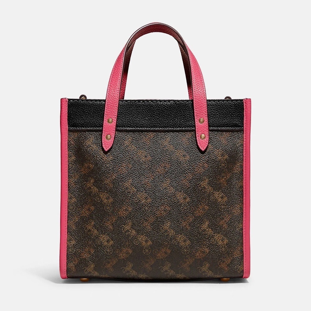 Coach Field Tote 22 Horse and Carriage Truffle Petunia C8456 Crossbody Bag NWT - Picture 5 of 8